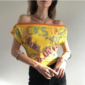 Y2K custo Barcelona inspired top